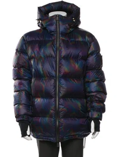 Pre-owned Moncler Puffer Coat In Blue