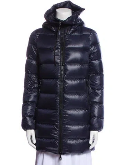 Pre-owned Moncler Puffer Coat In Blue