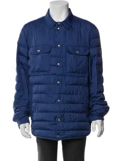 Pre-owned Moncler Puffer Coat In Blue