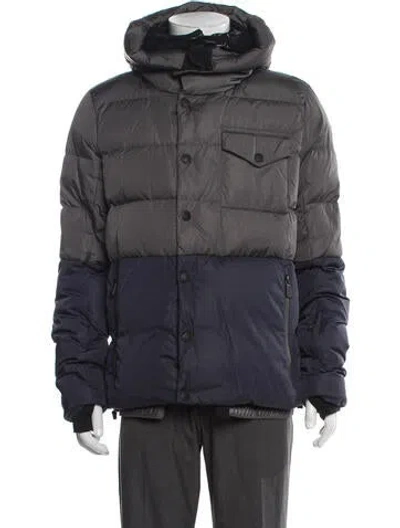 Pre-owned Moncler Puffer Coat In Blue