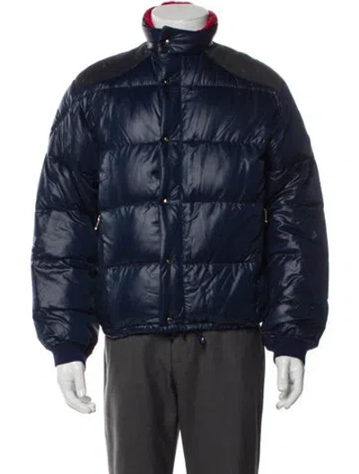 Pre-owned Moncler Puffer Coat In Blue