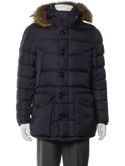 Pre-owned Moncler Puffer Coat In Blue