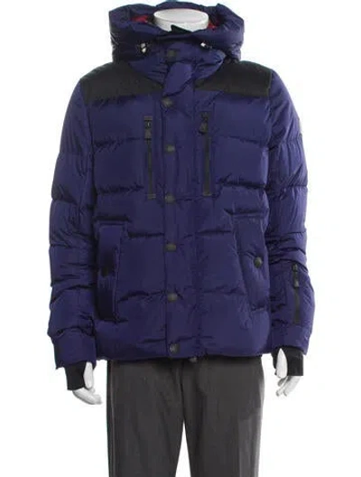 Pre-owned Moncler Puffer Coat In Blue