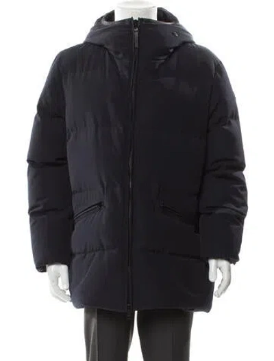 Pre-owned Moncler Puffer Coat In Blue