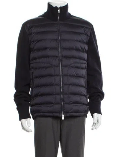 Pre-owned Moncler Puffer Coat In Blue