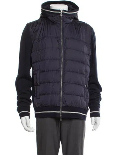 Pre-owned Moncler Puffer Coat In Blue