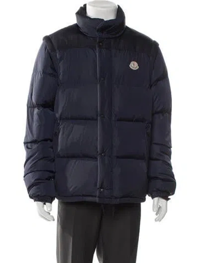 Pre-owned Moncler Puffer Coat In Blue
