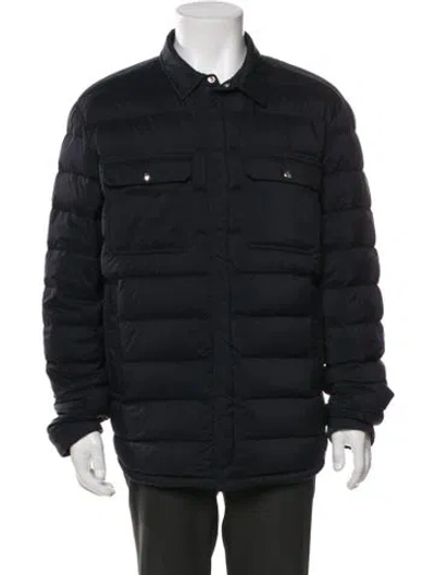 Pre-owned Moncler Puffer Coat In Blue