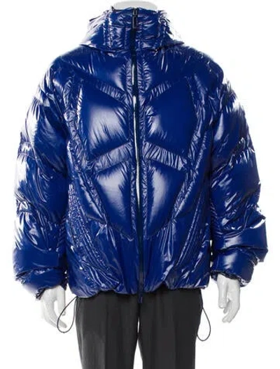 Pre-owned Moncler Puffer Coat In Blue