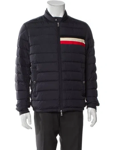 Pre-owned Moncler Puffer Coat In Blue