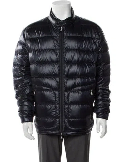Pre-owned Moncler Puffer Coat In Blue