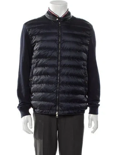 Pre-owned Moncler Puffer Coat In Blue