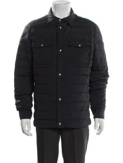 Pre-owned Moncler Puffer Coat In Blue