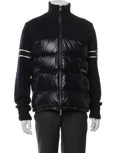 Pre-owned Moncler Puffer Coat In Blue