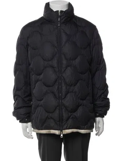 Pre-owned Moncler Puffer Coat In Blue