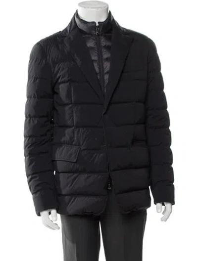 Pre-owned Moncler Puffer Coat In Blue