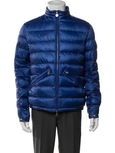 Pre-owned Moncler Puffer Coat In Blue