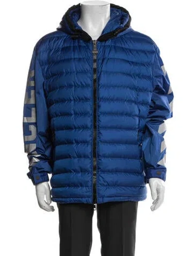 Pre-owned Moncler Puffer Coat In Blue