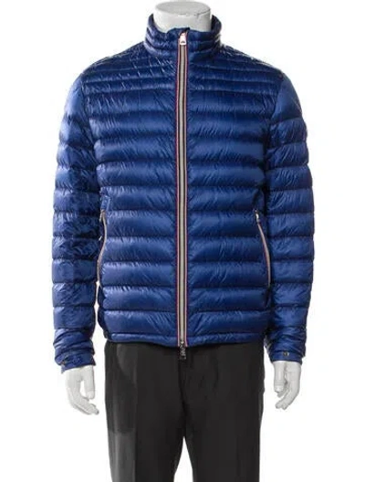 Pre-owned Moncler Puffer Coat In Blue