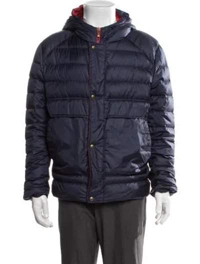 Pre-owned Moncler Puffer Coat In Blue
