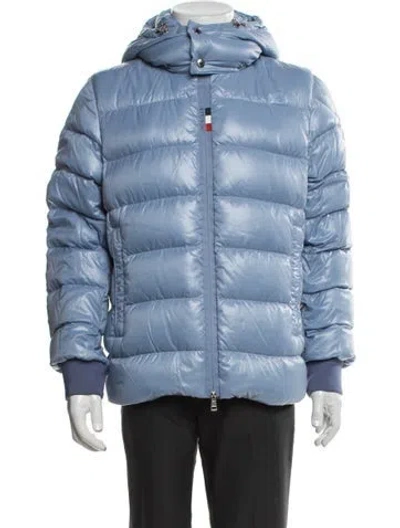 Pre-owned Moncler Puffer Coat In Blue