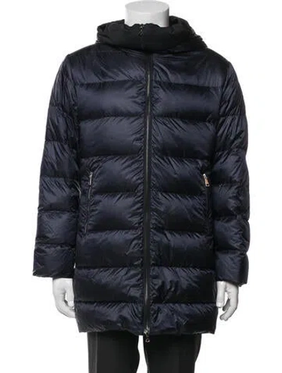 Pre-owned Moncler Puffer Coat In Blue