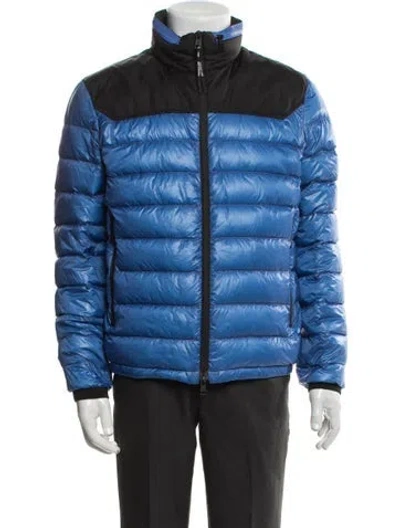 Pre-owned Moncler Puffer Coat In Blue