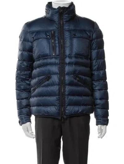 Pre-owned Moncler Puffer Coat In Blue