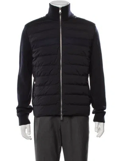 Pre-owned Moncler Puffer Coat In Blue