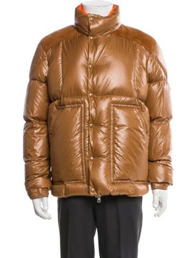 Pre-owned Moncler Puffer Coat In Brown