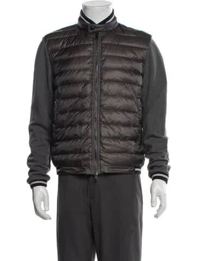 Pre-owned Moncler Puffer Coat In Gray
