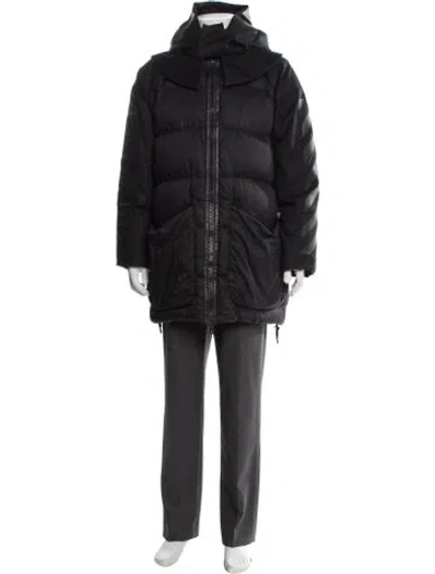 Pre-owned Moncler Puffer Coat In Gray