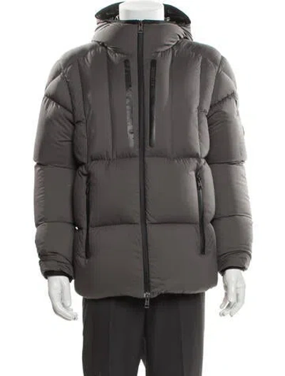 Pre-owned Moncler Puffer Coat In Gray