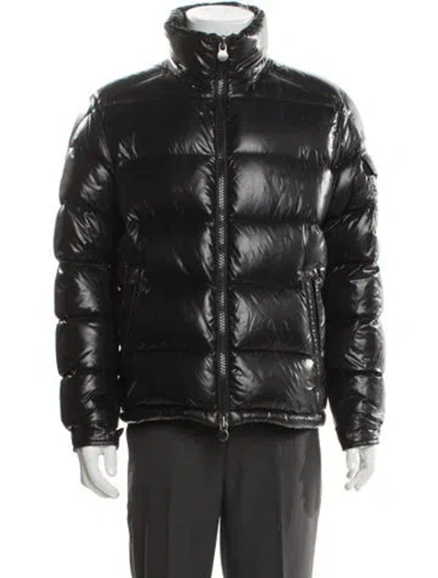Pre-owned Moncler Puffer Coat In Gray
