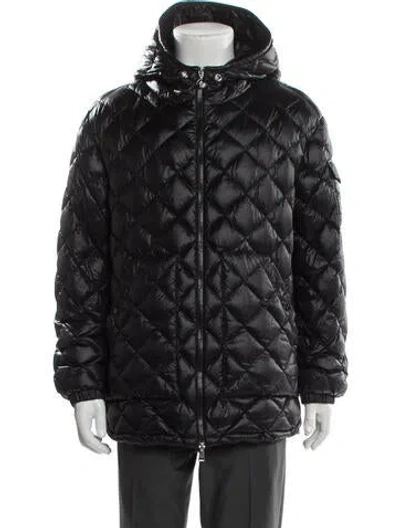 Pre-owned Moncler Puffer Coat In Gray