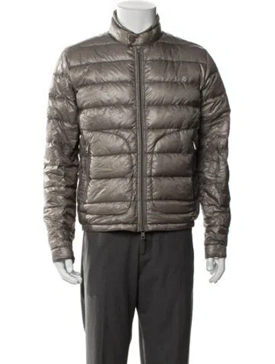 Pre-owned Moncler Puffer Coat In Gray
