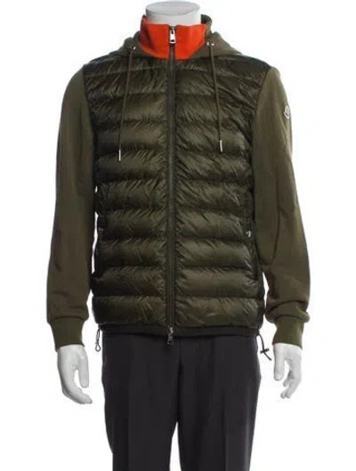 Pre-owned Moncler Puffer Coat In Green