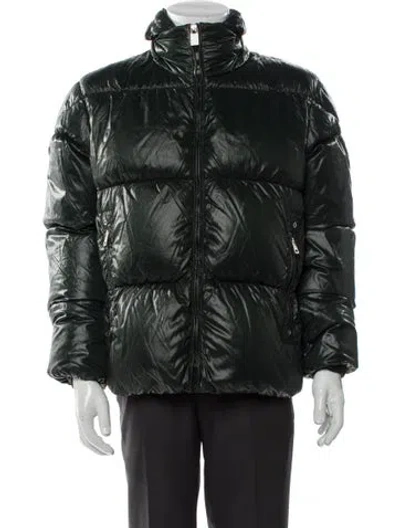 Pre-owned Moncler Puffer Coat In Green