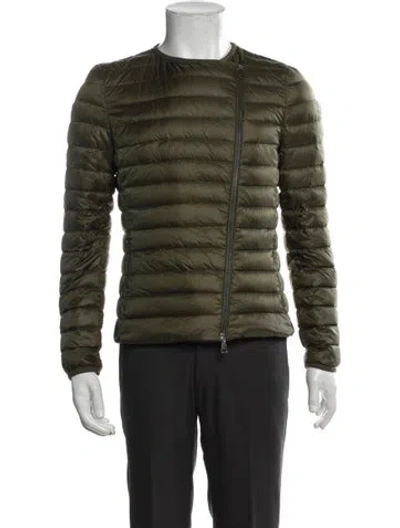 Pre-owned Moncler Puffer Coat In Green