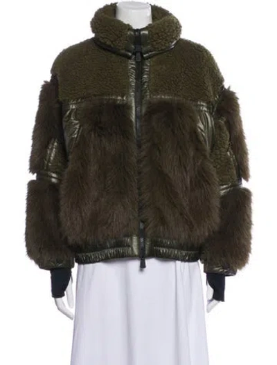 Pre-owned Moncler Puffer Coat In Green