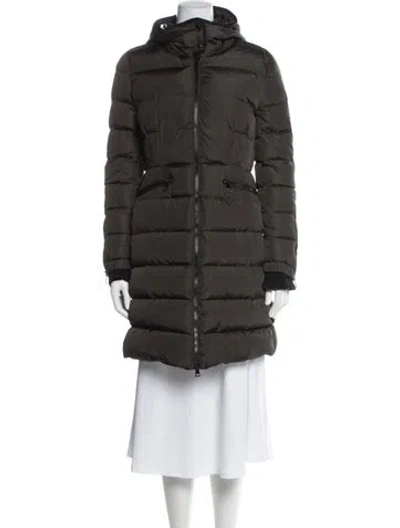 Pre-owned Moncler Puffer Coat In Green