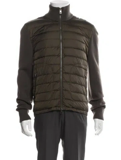 Pre-owned Moncler Puffer Coat In Green