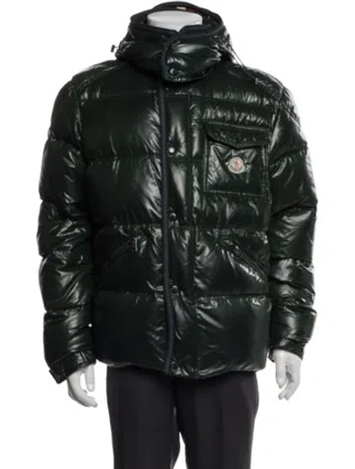 Pre-owned Moncler Puffer Coat In Green