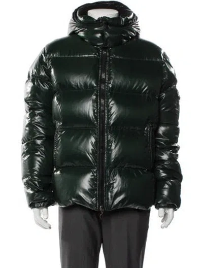 Pre-owned Moncler Puffer Coat In Green