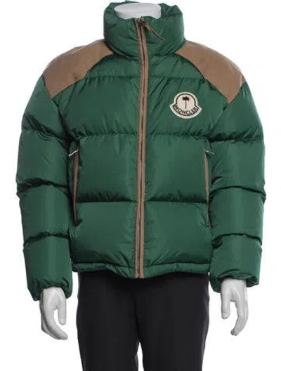 Pre-owned Moncler Puffer Coat In Green
