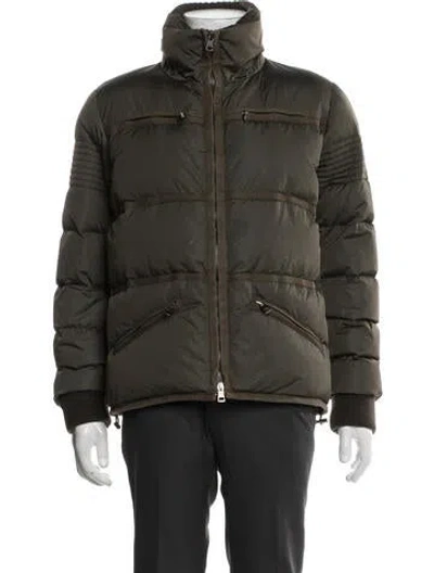 Pre-owned Moncler Puffer Coat In Green