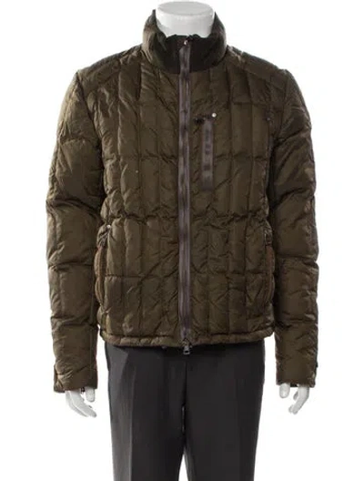 Pre-owned Moncler Puffer Coat In Green