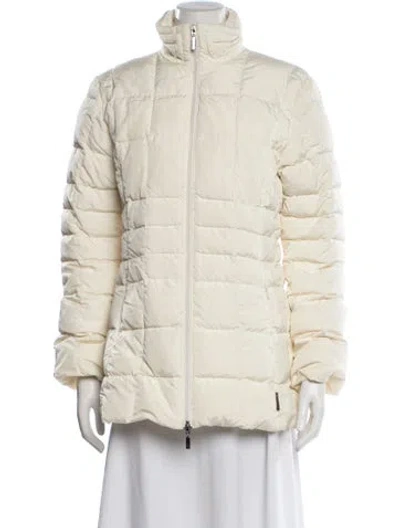 Pre-owned Moncler Puffer Coat In Neutral