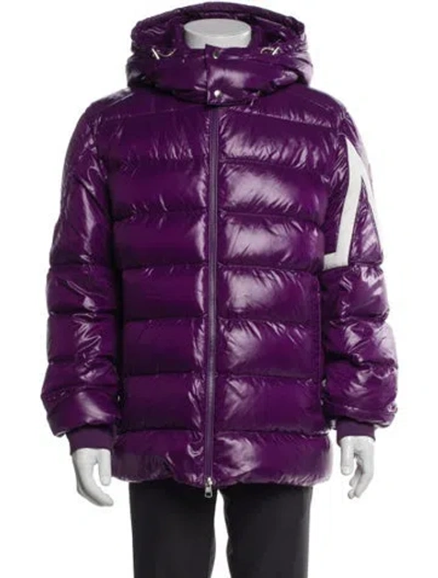Pre-owned Moncler Puffer Coat In Purple