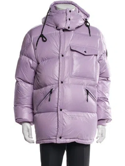 Pre-owned Moncler Puffer Coat In Purple
